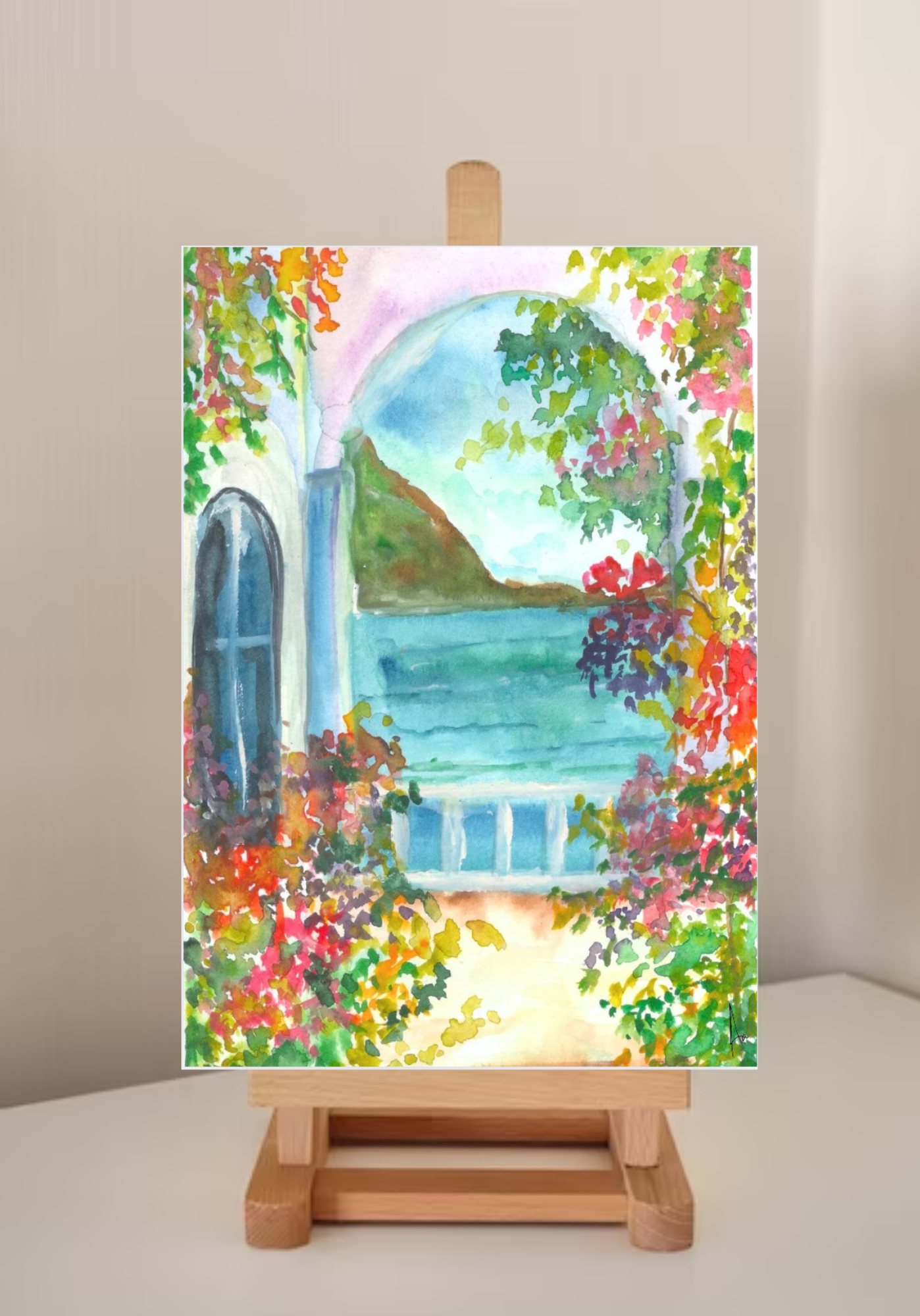Italian Seaside in Summer — A5 Art Prints by Aishwarya Ashok