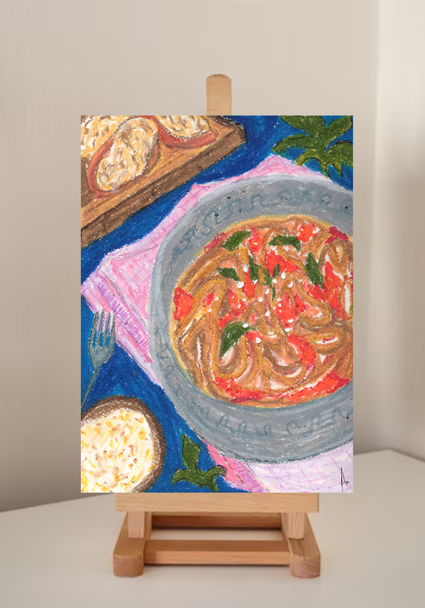 Midnight Pasta — A5 Art Prints by Aishwarya Ashok