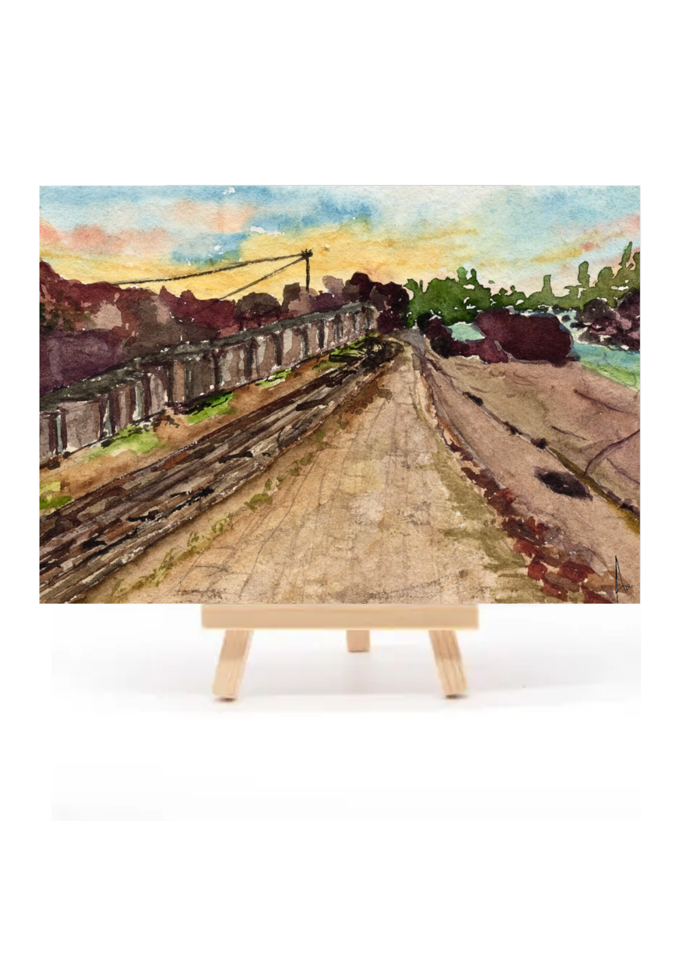 Sunsets by Tungabhadra, Hampi — A5 Art Prints by Aishwarya Ashok