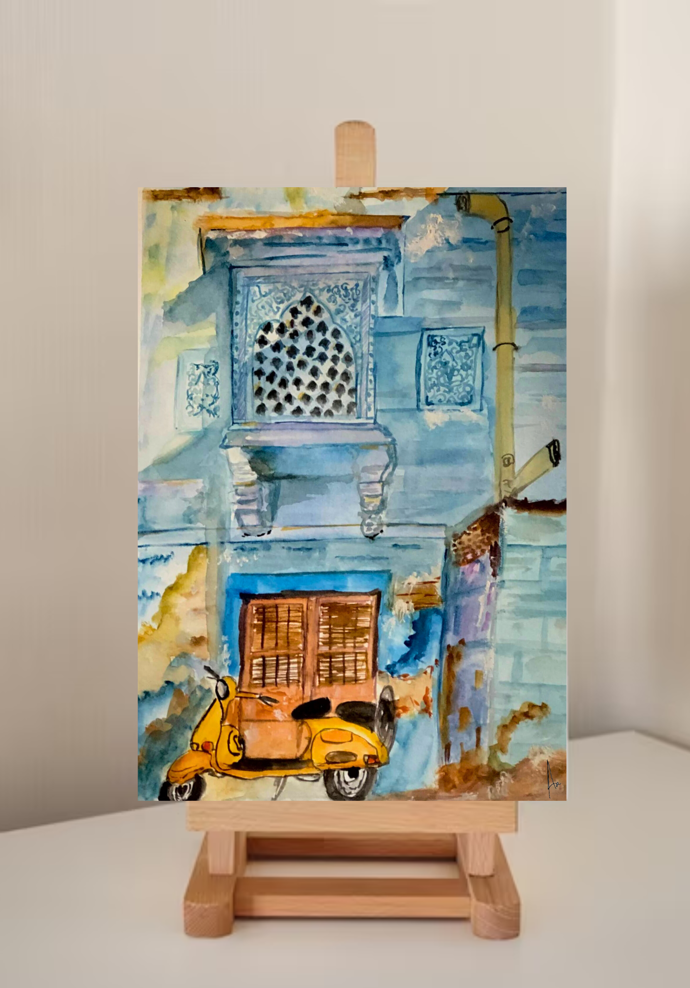 Bylanes of the Blue City, Jodhpur — A5 Art Prints by Aishwarya Ashok
