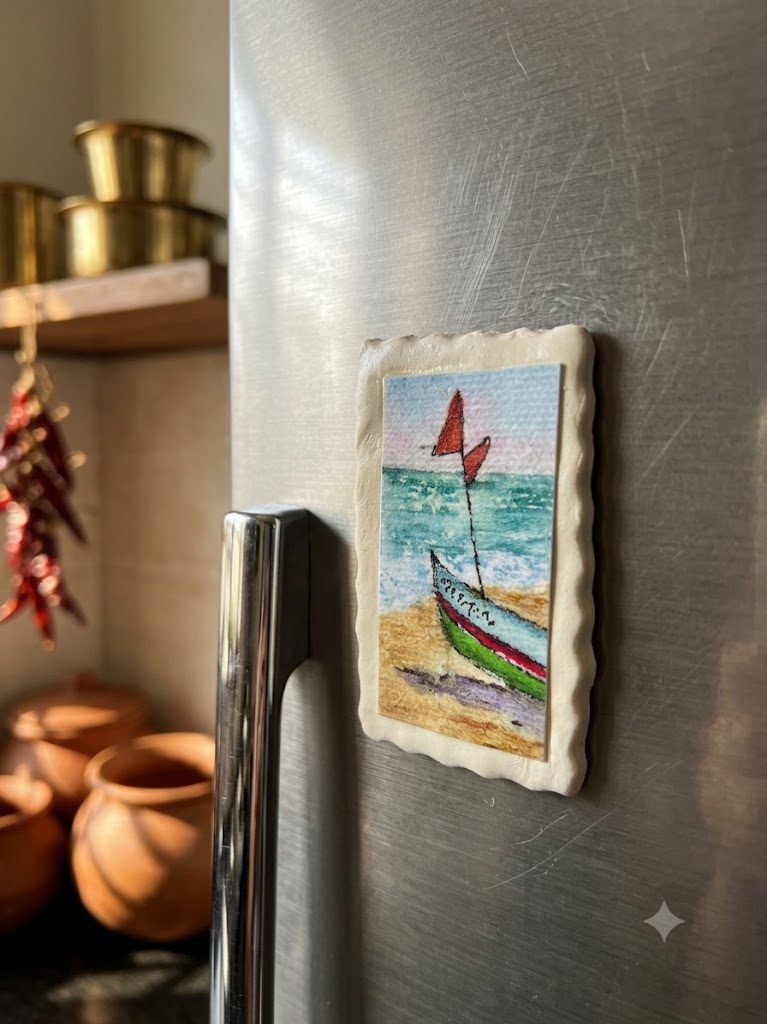 Madras - Boat — Clay Magnets by Aishwarya Ashok