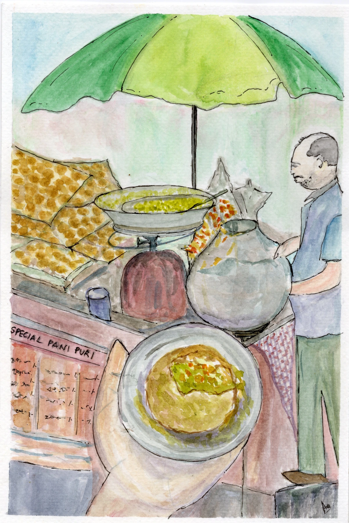 Chaat Memories — A6 Postcards by Aishwarya Ashok